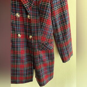 Venus Plaid Double-Breasted Women's Coat, size 16